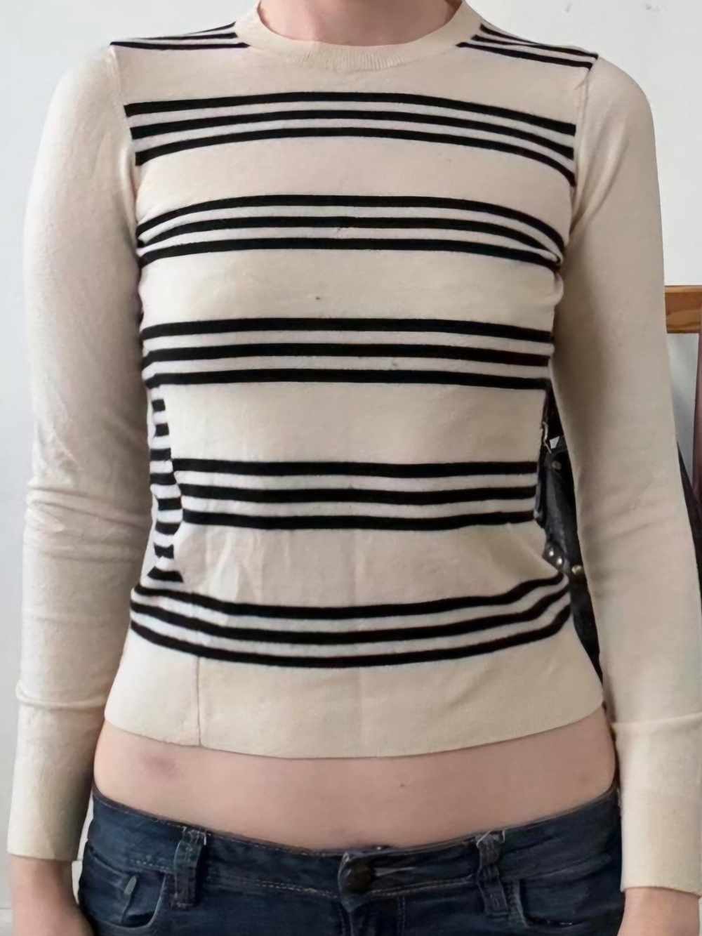 Striped Long-Sleeve Sweater